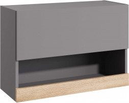 Модульная мебель МЕБЕЛЬ-КОМПЛЕКС ЙОРК Полка навесная с дверкой Серый шифер/Дуб Делано