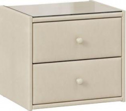 Тумба прикроватная BONMEBEL Тумба прикроватная Куба кожзам: бежевый (1 пак.)