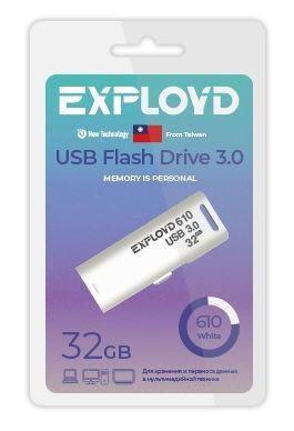 USB флэш-накопитель EXPLOYD EX-32GB-610-White USB 3.0