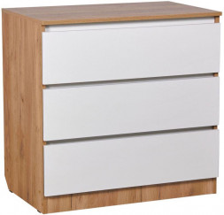 Детская мебель POLINI Комод kids Simple 1980 дуб крафт золотой-белый (2 кор.)