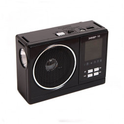 Радиоприемник ЭФИР 10 FM 64-108МГц, бат. 2*R20, АКБ 900mA/h,USB/SD/microSD,фонарь/дискосвет