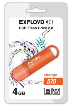 USB флэш-накопитель EXPLOYD 4GB-570-оранжевый