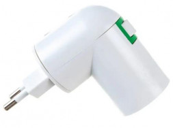 Переходник ECOLA APT7SWEAY Переходник вилка-патрон E27 с выключателем Белый