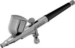 Аэрограф DENZEL Аэрограф с верхним бачком AB1, 0.2/0.3/0.5 мм, 7 мл, 9 л/мин 57313