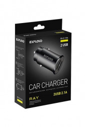 АЗУ EXPLOYD EX-Z-1194 автомобильное ЗУ,2.1A,2хUSB,чёрный