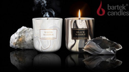 Свеча BARTEK ароматизированная в стакане - Мрамор 150гр (MARBLE)