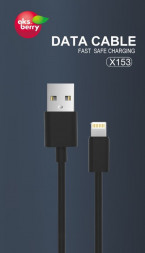 КАБЕЛЬ USB AM / 8PIN / 30PIN AKSBERRY X153 для LIGHTNING 2.4 , черный