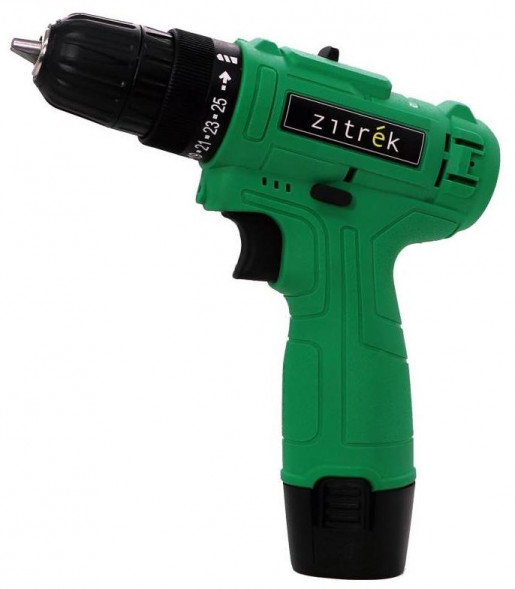 Дрель-шуруповерт аккумуляторная ZITREK Green 12-Li-ion (12В, Li-ion аккумулятор, бита) 063-4041