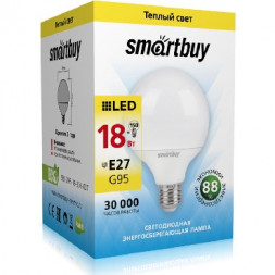 Лампа светодиодная SMARTBUY (SBL-G95-18-30K-E27) 18W/3000/E27