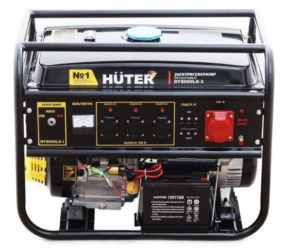 генератор бензиновый HUTER DY8000LX-3