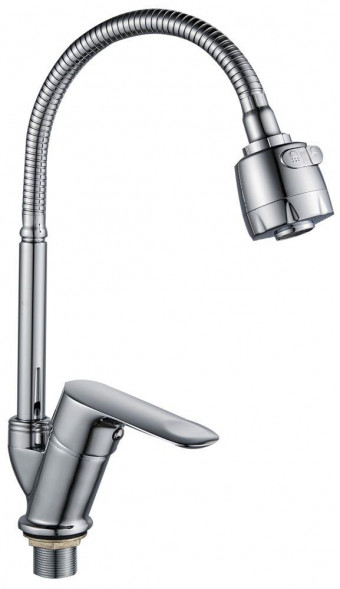 смеситель д/кухни GOTA ROCIO G232511-GOTA Flex Смеситель д/кухни шар. с гибким регулирующим изливом 2-х реж.аэрат гайка d35