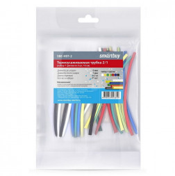 термоусадочная трубка SMARTBUY (SBE-HST-2) термоусаживаемая трубка 2/1 набор (набор 7 цветов по 3 шт, 10 см)
