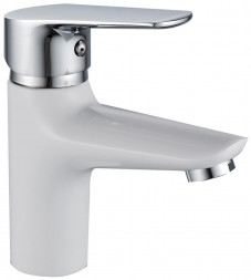 Смеситель для раковины GOTA ROCIO G091063 Catalonia цвет белый Смеситель д/умывальника шар. креп.гайка d35