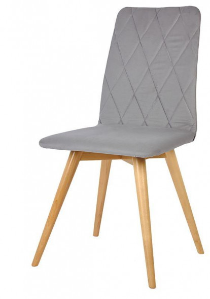 Стул обеденный POLINI Home Rio SD, светло-серый - натуральный (2 кор.)
