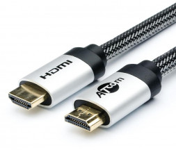 Кабель HDMI ATCOM (AT3782) Кабель HDMI 3 M (HIGH SPEED, METAL GOLD, в чулке, в пакете)
