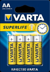Элементы питания VARTA R6 AA BL4 SUPER LIFE HEAVY DUTY 1.5V (2006) (2006113414)