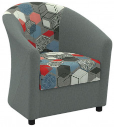 Кресло ЭЛЕГИЯ Кресло отдыха "Глория-Эконом-2" (GEOMETRY SLATE,CANDY GREY)