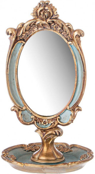 LEFARD ЗЕРКАЛО НАСТОЛЬНОЕ КОЛЛЕКЦИЯ "РОКОКО", 14,8*14,8*26CM 504-358