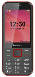 Телефон мобильный TEXET TM-302 чёрный-красный (126983)