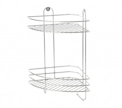 Полка угловая РЫЖИЙ КОТ Полка угловая двухъярусная Vento Plus 23*23*41,5 см хром (310848)