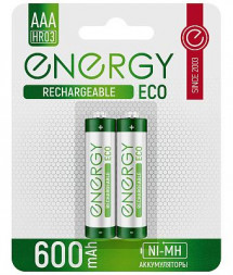 Аккумулятор ENERGY Eco NIMH-600-HR03/2B (АAА) 104986