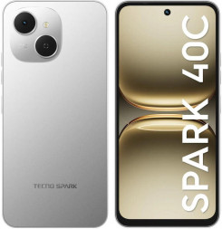 Смартфон TECNO 6.67&quot; Смартфон Spark 40C 4/128Gb, IPS, 120Гц, 6000мAч, серый