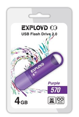 USB флэш-накопитель EXPLOYD 4GB-570 пурпурный