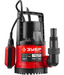 Насос дренажный ЗУБР НПЧ-М1-550 дренажный насос с минимальным уровнем откачки
