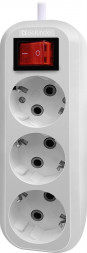 Удлинитель DEFENDER (99359) L330 16 А, 3 роз х 3 м, белый