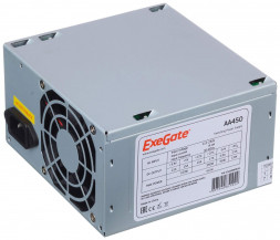 Блок питания EXEGATE 450W ExeGate AAA450, ATX, 8cm fan, 24p+4p, 2*SATA, 1*IDE (ES259591RUS)