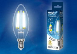 Лампочки светодиодные UNIEL (UL-00002862) LED-C35-5W/NW/E14/CL/DIM GLA01TR