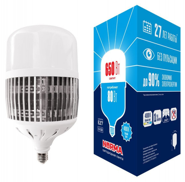 Мощные лампы M80 VOLPE (UL-00006795) LED-M80-80W/4000K/E27/FR/NR
