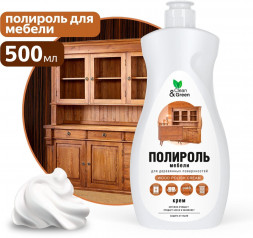 Средство чистящее CLEAN&GREEN Полироль мебели "Wood polish cream" (для деревянных поверхностей) 500 мл. CG8263