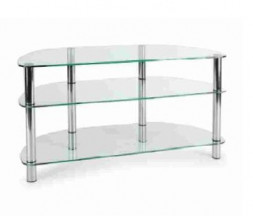 Стойка для TV MD 403 slim/сереб/прозр