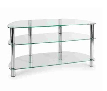 Стойка для TV MD 403 slim/сереб/прозр