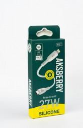 Кабель AKSBERRY (6972969383095) X157 PD Real silicone iPhone 1м (белый)