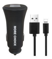 АЗУ MORE CHOICE (4627151192109) AC23i АЗУ 2USB 2.4A для Apple 8-pin - Black
