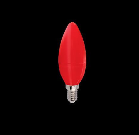 Лампы светодиодные ECOLA C4TR60ELY CANDLE LED COLOR 6W/E14 Красная матовая