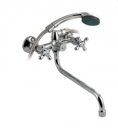 Смеситель в ванную MAYFAIR 87138 Смеситель в ванную металлокерамика с шаровым переключением, ручка крест с длинным изливом