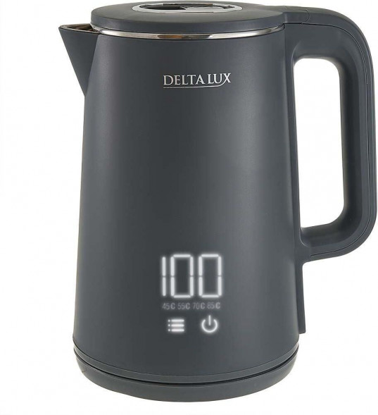 Чайник электрический DELTA LUX DE-1023 gray (1,8л. металл/пластик) DELTA LUX DE-1023 gray (1,8л. металл/пластик)