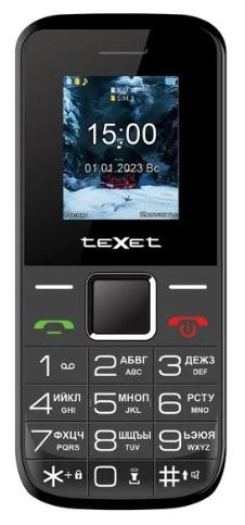 Телефон мобильный TEXET ТМ-206 черный (127171)