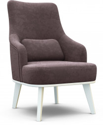 Мягкая мебель ЭЛЕГИЯ КОМФОРТ-5 Кресло отдыха Высокая спинка SENSEY DUSTY PLUM Снег (Лак) Категория 3 (1 кор.)