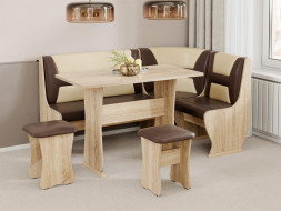 Мебель для кухни BONMEBEL УЮТ-3 Кухонный уголок дуб сонома/шоколад-бежевый (3 пак.)