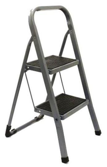 Стремянка ZALGER 9910-2 Jet Black 2 cт с ковриком сталь