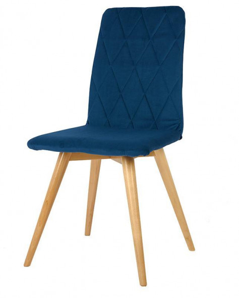 Стул обеденный POLINI Home Rio SD, синий-натуральный (2 кор.)