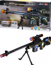 Игрушка NO NAME Винтовка Военная (свет, звук,подставка, 3*AА не в к-те,в кор.)(42,5x3,5x22 cм) ( Арт. 1544473)