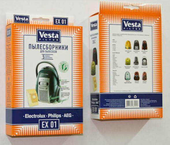 Пылесборники VESTA FILTER EX-01 комл. 5шт.