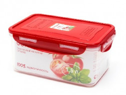Посуда из пластика OURSSON CP1503S/RD контейнер прямоуг. 1,5л