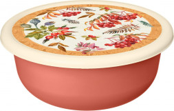 Миска HOMVER Modena Теплый дом 1,2л с крышкой с декором (оранжевый) 222143205/04