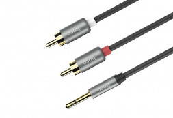 Кабель AUX HOCO (6957531078142) UPA10 3.5mm (m) - 2xRCA (m) 1.5m - черный